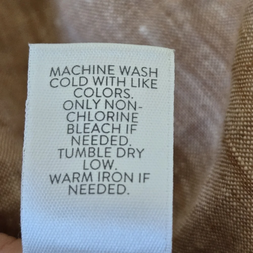 Pure Jill 100% Linen A Line Maxi Dress  Sable Sleeveless Pockets‎ Lagenlook XL - Picture 14 of 15